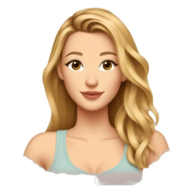 blake lively cartoon wearing tank top sticker
