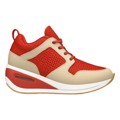 red and beige sneakers sticker