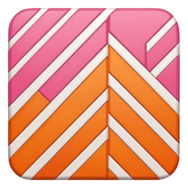 Pinkorangewhite wakuku sticker