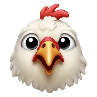 a chicken with a nosebleed sticker
