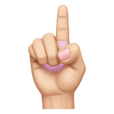 The back side of a fist with only the pinky up sticker