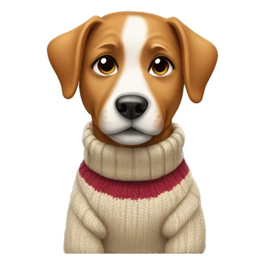 dog wearing a sweater  sticker