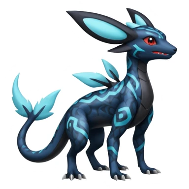 Salandit-Salamence-Umbreon-Silvally-fusion (full body) sticker