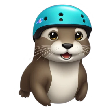 roller derby otter sticker