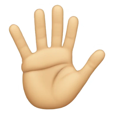 hand palmar with index finger folded inside and the rest is straight sticker