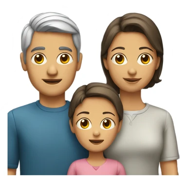 man and woman with 2 children sticker