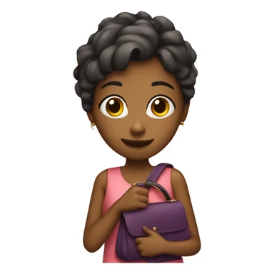 girl with purse sticker