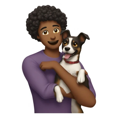 Me and my dog playing sticker