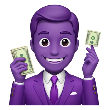 shadow money gang purple guy sticker
