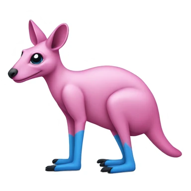 Pink kangaroo and blue kangaroo sticker