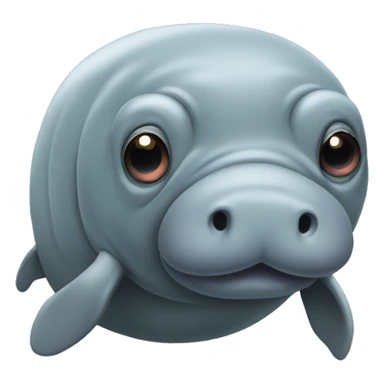 Manatee with crazy eyes sticker