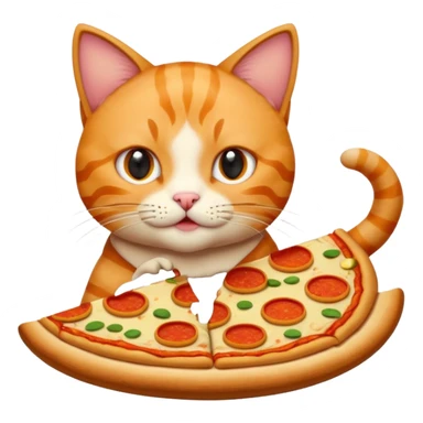 CAT EAT PIZZA sticker