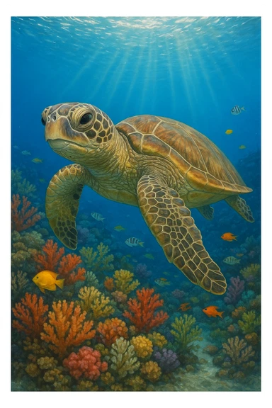 Sea turtle sticker