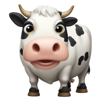 fat cow  sticker