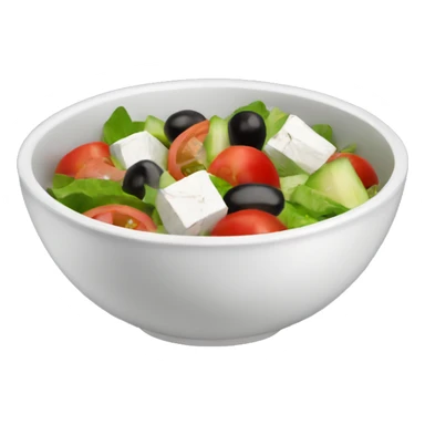 Bowl with Greek salad  sticker