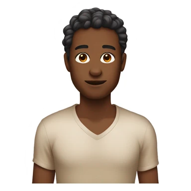 😐 emoji but with brown skin sticker