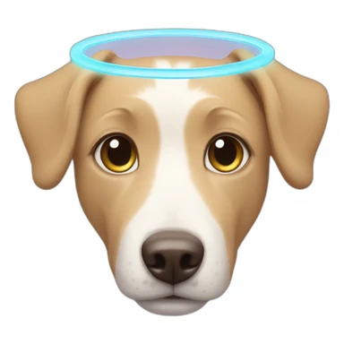 dog with halo sticker