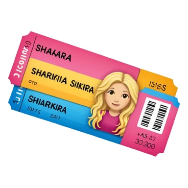 tickets of a Shakira concert sticker