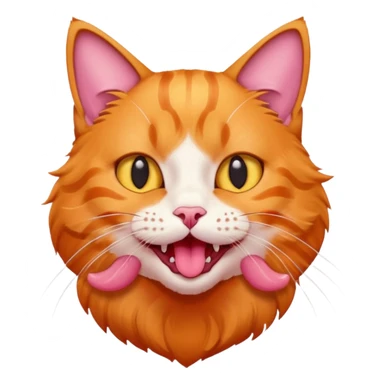 😽 cat emoji with its tongue out like this 😛 sticker