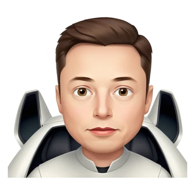 Elon musk in a Tesla sticker