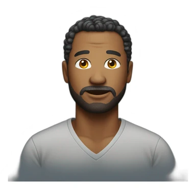 man wearing v neck t shirt sticker