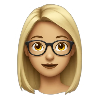 girl in nerdy glasses sticker