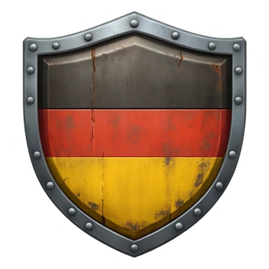 shield with the German flag sticker