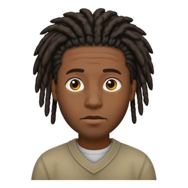 A black guy with short dreads trying to keep a straight face  sticker