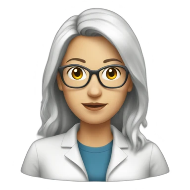 Female aerosol researcher sticker