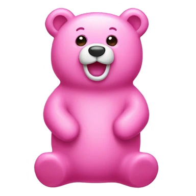 Pink gumy bear sticker