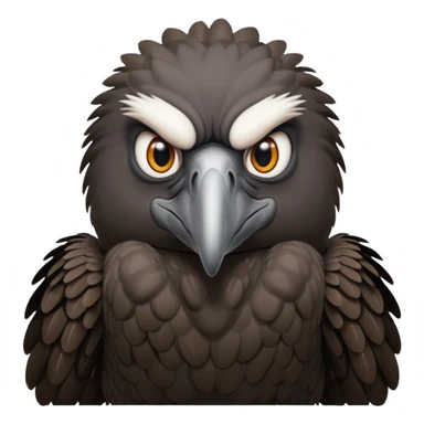 Old black angry  vulture looking to front sticker