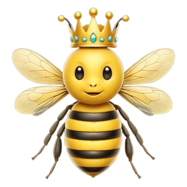 bee with crown sticker