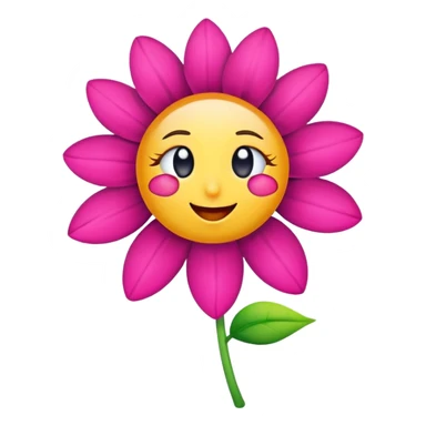 A happy flower, with a tear in her eye, but she has legs  sticker