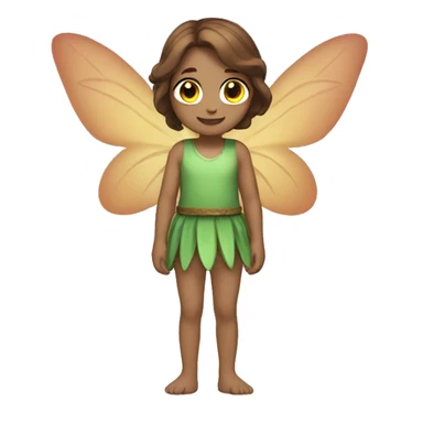 fairy with  brown hair and color wings  sticker