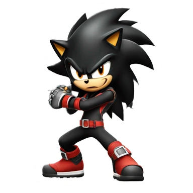 shadow the hedgehog being badass sticker