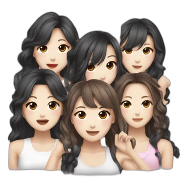 KPOP female music group members sticker