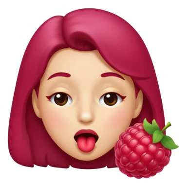 Face winking blowing raspberry sticker