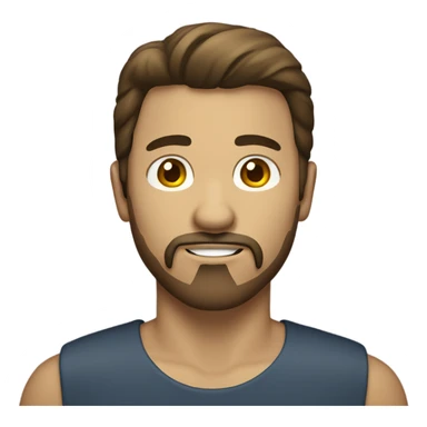 Brown haired man with goatee and mullet full body sticker