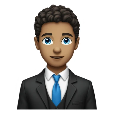 gipsy boy with blue eyes skinny in suit sticker