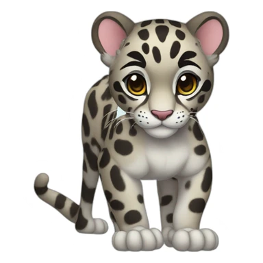 Clouded Leopard Full Body sticker