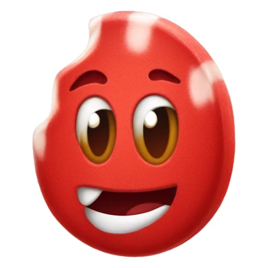 red old  candy whit face sticker