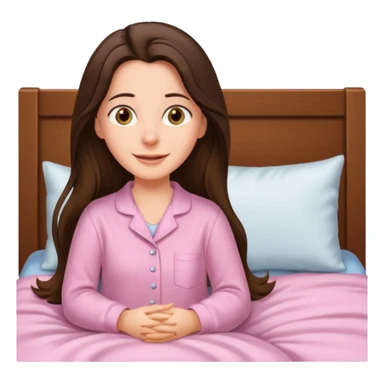 happy long haired brunette girl hazel eyes in light pink watching seinfeld sticker