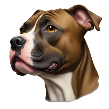 realistic American Staffordshire pitbull portrait sticker
