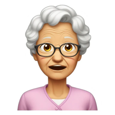 grandma is crying sticker