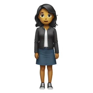 Awkward Standing girl sticker