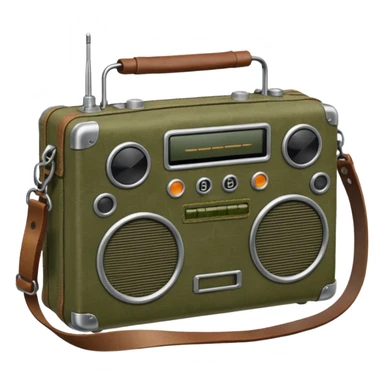 Military portable radio in cover sticker