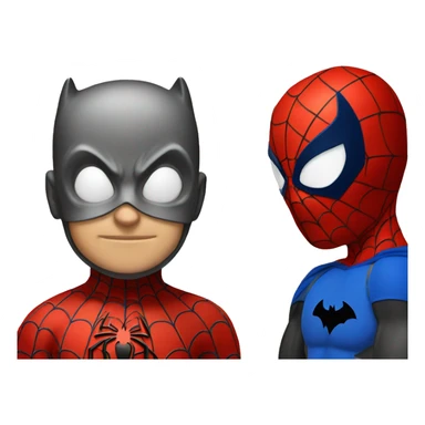 Spider-Man with Batman sticker