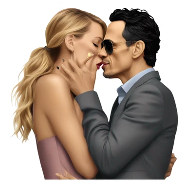 Marc anthony kissing Blake lively sticker