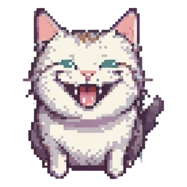 cat laughing sticker