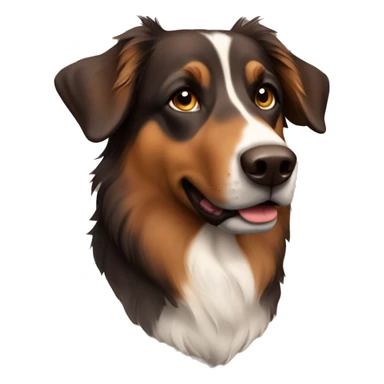 brown American shepherd  sticker